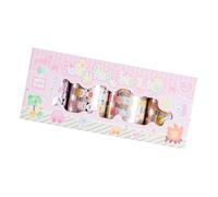 4 Rolls Sweet Decorative Tape Lovely Animal Paper Tape Crafting Handbook Masking Scrapbooking Supplies
