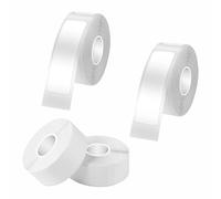 4 Rolls Thermal Adhesive Labels 12 x 40 mm 160 Labels/Roll White Thermal Labels Waterproof Thermal Tape for Labels, Ideal for Home, Office, School and Warehouse
