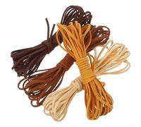 4 Rolls Vintage 3mm Faux Suede Necklace Cord for Craft Enthusiasts