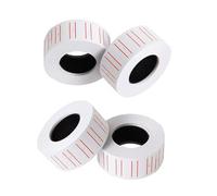 4 Rolls White Price Label Labeling 22mm x 12mm 2,000 Stickers Pricemarking Tags, Paper Pricing Labels Fits Many Pricing Labellers