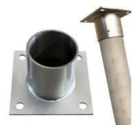4" Round Tube Post Base Flange Deck Rail Shoe for ILS & IR RailsIdeal for Light Posts Porch Railings Fencing Bracket Covers & Outdoor Structures