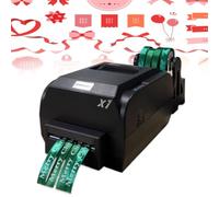 4 Row Digital Satin Ribbon Printing Machine with Holder, High Speed 150MM/S, 200 DPI Stamping Printer for Gift Wrapping, Crafting, and Custom Designs