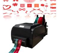 4-Row Satin Ribbon Printing Machine, Digital Stamping Printer with Holder, Fast 150MM/S, 200 DPI Resolution for Gift Wrapping & Crafting, Ideal for Custom Designs