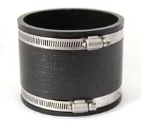 4" Rubber Coupling 110mm PVC Waste and Soil Drain Repair Pipe Coupler Inc Hose Clips- RUBBERC4 Flexible Repair Coupling