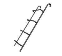 4-Rung Window Well Ladder, Heavy Duty Steel Basement Egress Ladder, Fire Escape Ladder for Emergency Home Safety(45.2" Lx17.9 W, Hooked, Matte Black)