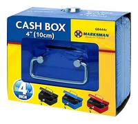 4" Safe Security Steel Metal Petty Money Bank Deposit Cash Box Tray Holder New (Blue)