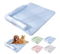 4-Season Pet Cooling Mat,Ice Silk Cooling Mats for Dogs,Portable Foldable, Reusable Washable & Durable Leakproof,Dog Wee Pads,for Home, Car & Travel(45-35cm)