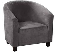 4 Seasons Sofa Cover for Single Sofa 45-50 cm Width Wrinkle-Free Velvet Easy Change Design Home Decor (Gray) - Stylish & Durable