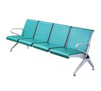 4 Seat Waiting Room Bench Office Reception Chairs with Armrests & Backrests Airport & Hospital Seating Stylish Green Salon & Conference Benches