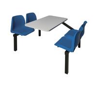 4 Seater Economy Canteen Unit (Single Entry), Black