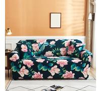 4 Seater Sofa Cover Blue Pink Flower Pet Stretch Sofa Covers Protectors Soft Spandex Elastic Covers for Sofas Couch Cover Machine Washable Universal Slipcovers Thick Non Slip