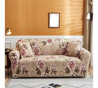 4 Seater Sofa Cover Camel Flower Print Pet Stretch Sofa Covers Protectors Soft Spandex Elastic Covers for Sofas Couch Cover Machine Washable Universal Slipcovers Thick Non Slip