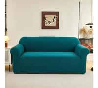 4 Seater Sofa Cover Lake Blue Stripe Pet Stretch Sofa Covers Protectors Soft Spandex Elastic Covers for Sofas Couch Cover Machine Washable Universal Slipcovers Thick Non Slip