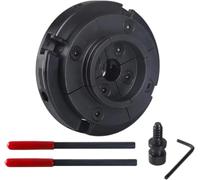 4" Self-Centering Wood Lathe Chuck - 100mm 4 Jaw with 1" x 8TPI, M33, M18 Thread for Woodturning & DIY Projects(M33x3.5)