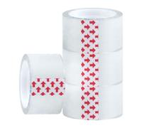 4 Sellotape Refills for Dispenser, Small Cellotape Rolls Mini Invisible Sticky Tape Clear Packing Tape Rolls Transparent Strips for Sealing Gifts Wrap Home Office School Christmas (24mm x 15Y)