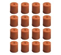 4 Set (16 Pcs) Silicone Bed Mounts for Ender 3, Ender 3 S1, CR-10 3D Printer Bed Leveling Spacers, 12 x 18mm + 4 x 16mm, High-Temp Resistant, Reddish Brown