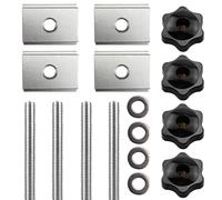 4 Set/16 Pcs Slot Nut Set, Track Bolts, Track Sliding Nut M8 Slot Bolts Slot Fastener Set,Track Accessories,With Screw And M8 Plastic Handle For Woodworking Tool Jigs And Fixtures