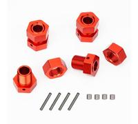 4 Set 17mm Thick Extended Aluminum Wheel Hex Nut Set Upgrade Kit for Arrma 1/8 Outcast/Talion/Kraton/Notorious/1/7 Fireteam/Big Rock 6S BLX 4WD,Alloy 17mm Extended Wheel Hex and Nut W/Pins AR310484