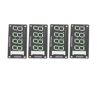 4 Set 4 Digit Digital Tube with Pin Header LED Display Board 7 Segments Clock Module TM1637 0.56in Clock Double Dots Module(Green MRA041A)