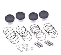 4 Set 67mm 67.25mm 67.5mm 67.75mm 68mm STD +25 +50 +75 +100 Piston And Ring Kit Compatible With OEM 13101-MFJ-D00 13101-MFJ-A40 Fits Various Models(4x 1.00 Piston Ring)