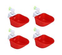 4 Set Automatic Chicken Waterer Cups, Chicken Water Feeder Poultry Water Feeder Kit Poultry Dispenser with Hose Attachment for Duck Turkey Bunny