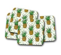 4 Set - Beautiful Pineapple Coaster - Edible Multiple Fruit Healthy #12689