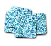 4 Set - Blue Mosaic Coaster - Stone Interior Design Funky #16412