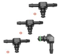 4 Set Common Rail Diesel Injector Leak Off Pipe Return Connectors for 110 Fuel Injector,4 Pack Fuel Line Connectors, Return Pipe, Diesel Fuel Injector Pipes,Automotive Parts