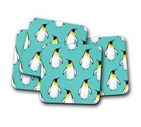 4 Set - Cute Emperor Penguins Coaster - Penguin Bird Mum Auntie #13218