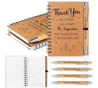 4 Set Employee Appreciation Gifts Include 4 Inspirational Notebooks 4 Motivational Quotes Bamboo Ballpoint Pens Thank You Teacher Gifts Leaving Gifts for Women Man Colleagues Staff Graduation Gifts