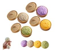4 SET Giant Dumpling Squeeze, Giant Dumpling Squishy, Super Soft Mega Rainbow Dumplings Stress Ball, Large Anxiety Relief Slow-Rising Decompression Dough, Suitable For All Age Groups