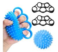 4 Set Hand Exercise Balls, Finger Exerciser & Hand Strengthener Grip, Finger Grip Strengthener Stress Relief Therapy Squeeze Balls, for Wrist Forearm Trainer Stretcher(15 LBS)