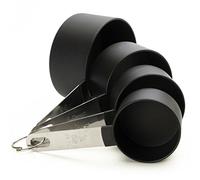 4 Set Kitchen Measuring Cups - Sizes: 1/4, 1/3, 1/2 & 1 Cup. Nesting/Stackable to Measure Dry or Wet Ingredients in Baking, Cooking, Mixing & Food Processing. Stainless Steel & Polypropylene. (Large)