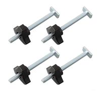 4 Set M8 T-Track Bolts and Knobs Clamps for Woodworking Jigs Fixtures Workbench T-Slot Table Accessories Silver Black 100mm
