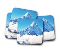 4 Set - Mount Everest Coaster - Himalayas Mountain Climbing Cold Dad #15689