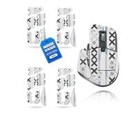 4 Set Mouse Anti-slip Grip Tape Fit for Logitech MX Master 3S,toergy Sweat Resistant,Easy to Use,Self-Adhesive Design,Elastics Refined Side Stickers,Professional Mice Upgrade Kit,White Printed Pattern