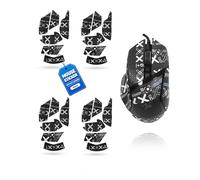 4 Set Mouse Anti-slip Grip Tape Fit for Razer Basilisk V3 Pro,toergy Sweat Resistant,Easy to Use,Self-Adhesive Design,Elastics Refined Side Stickers,Professional Mice Upgrade Kit,Black Printed Pattern