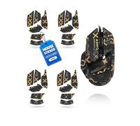 4 Set Mouse Anti-slip Grip Tape For Razer Basilisk V3 Pro,toergy Sweat Resistant,Easy Use,Self-Adhesive Design,Elastics Refined Side Stickers,Professional Mice Upgrade Kit,Black & Gold Printed Pattern