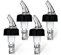4 Set of 30ml Automatic Measured Bottle Pourer,Quick Shot Spirit Measure Pourer,Uonekamo Shot Pourer,Spouts Drinks Wine Cocktail Alcohol Automatic Dispenser,Home Bar Tools,Restaurant Kitchen (95MM)