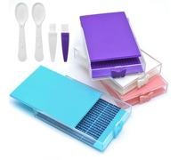 4 Set of Diamond Art Accessories Tray, FineGood Diamond Art Storage Containers Kits Adults Diamond Art Painting Beads Sorting Tray for DIY Art Crafts