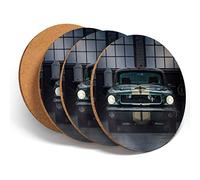 4 Set - Retro American Muscle Car Coasters Kitchen Drinks Coaster #14662