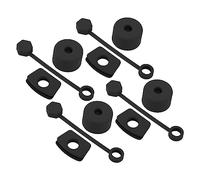 4 Set Silicone Spill Proof Stopper Set Tumbler Accessories Including Straw Cover Cap Square Stopper Round Lid Stopper Plug Silicone Spill Proof Stopper (Black)