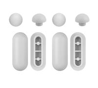 4 Set Toilet Seat Buffers, Universal WC Replacement Cushioning Pads, White Push-in Buffers, Noise Dampening Bumpers Gasket for D Shaped Soft Close and Models