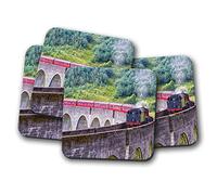 4 Set - Train Coaster - Viaduct Bridge Spotter Steam Dad #8564