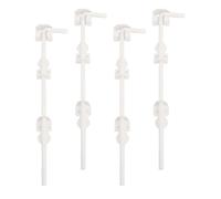 4 Sets 18 Inch Gate Drop Rod Alloy Steel Drop Bolts Cane Bolt Hardware Heavy Duty Ground Latchs Pin Gate Stopper for Wood Metal Fence Door