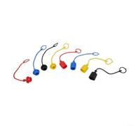 4 Sets 3/4 Inch Hydraulic Quick Connect Coupler Dust Covers Male Female - Color Coded Plastic Protection for Tractors Skid Steer
