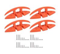 4 Sets 5in Folding Cleat, 3 - Hole Marine Grade Nylon Flip Up Dock Cleat, Oxidation Resistant Boat Rope Cleat for Boats Ships Yachts with 24 Screws and 12 Nuts (With Installation Screws Accessories)