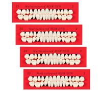 4 Sets Acrylic Resin Fake Teeth, Synthetic Polymer Resin Denture Teeth, False Teeth for Halloween Makeup Cosplay Costume Party Ornament Supplies