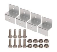 4 Sets Aluminium Alloy Z-Shape Solar Panel Mounting Brackets for Car, RV, Yacht & Boat Adjustable Roof Mount Kit for Solar Power Systems