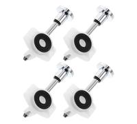 4 Sets Bathtub Spout Diverter Repair Kit for Standard Valve Stem | ABS Build, Silver Finish, Easy Installation for Home Maintenance, Includes Black and White Accessories